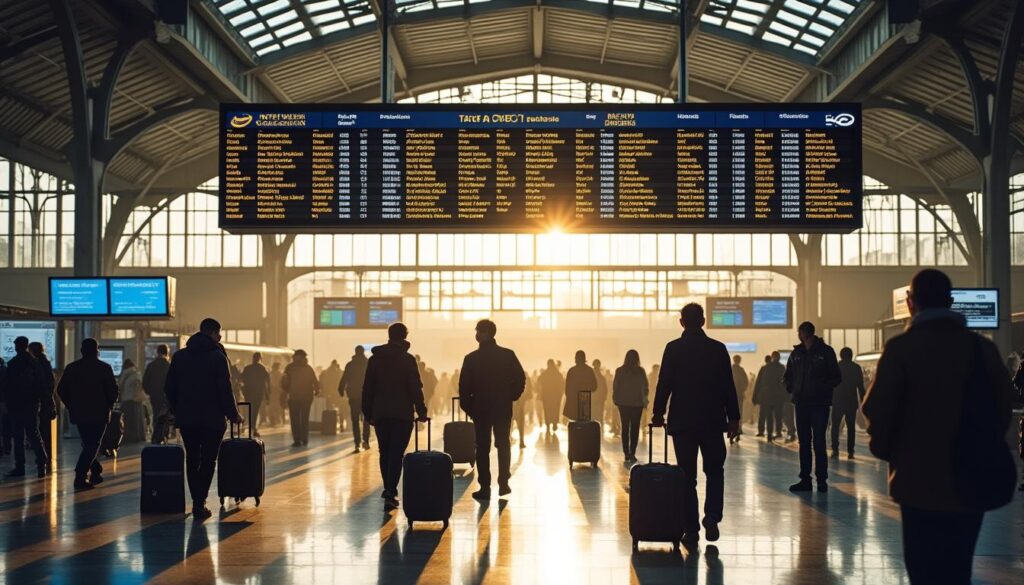 Comment trouver les horaires et correspondances nationales dans les gares pour les trains ?