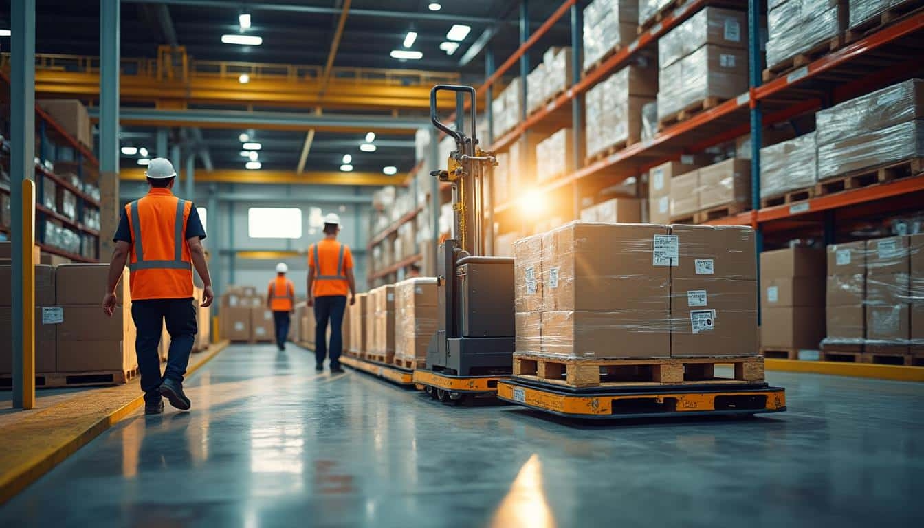 Gestion des flux de marchandises lors du transbordement en entrepôt