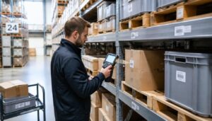 Traçabilité logistique par code-barres en entrepôt